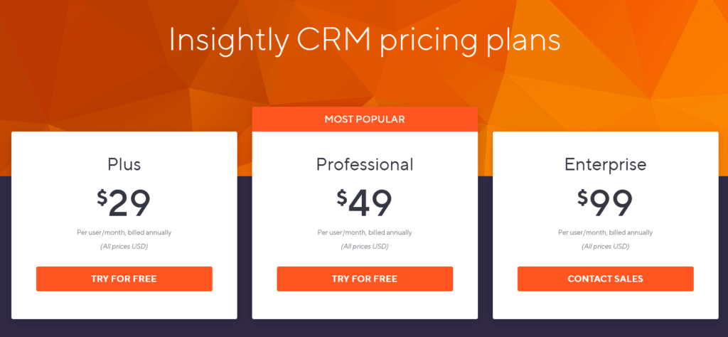 Insightly Pricing